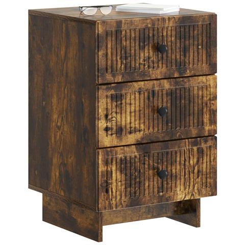 Armadio da Notte con cassetto Rovere Fumo 43 x 41 x 66,5 cm - Foto 2