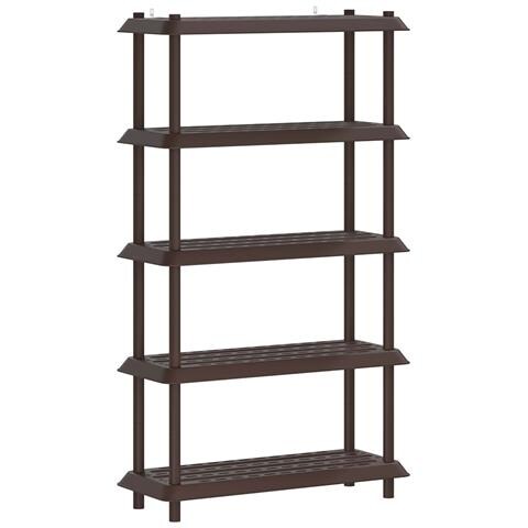 Unità di scaffalatura 5 livelli 100 x 40 x 177 cm PP Marrone - Foto 1