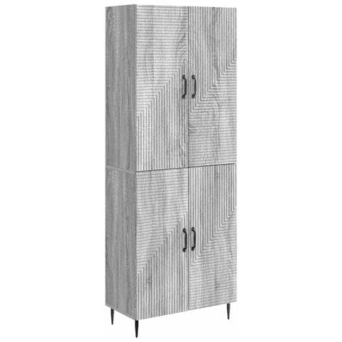 Set di armadi 2 pcs Sonoma grigio 66 x 34,5 x 89,5 cm - Foto 1