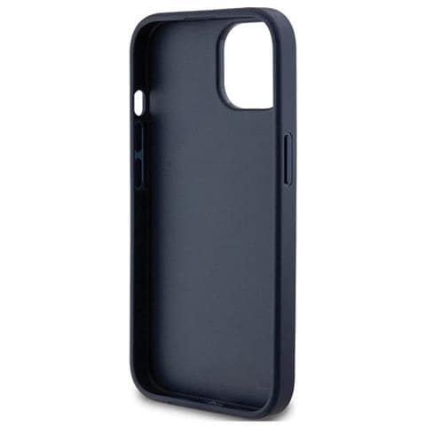Guess Custodia Metallica A Forma Di Triangolo Con Logo Per Iphone 15 Plus / 14 Plus - Blu - Foto 7