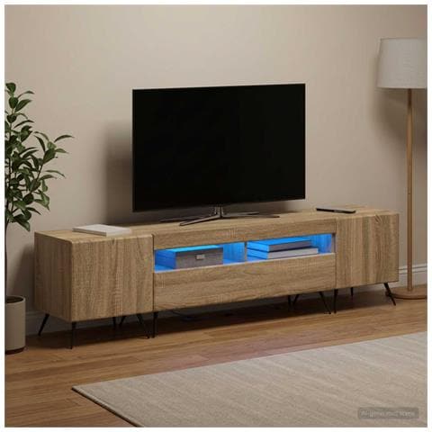 Mobile TV LED a 5 pezzi Rovere Sonoma Legno ingegnerizzato - Foto 2