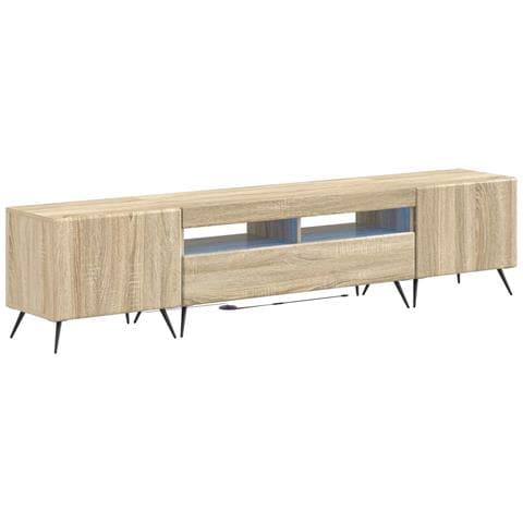 Mobile TV LED a 5 pezzi Rovere Sonoma Legno ingegnerizzato - Foto 1