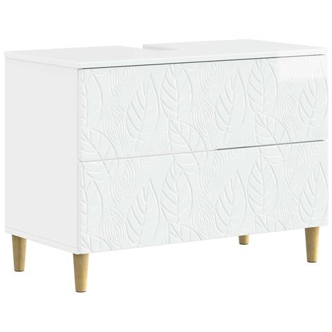 Armadio per Lavabo da Bagno DELFT Bianco Lucido 82 x 41 x 59 cm - Foto 1