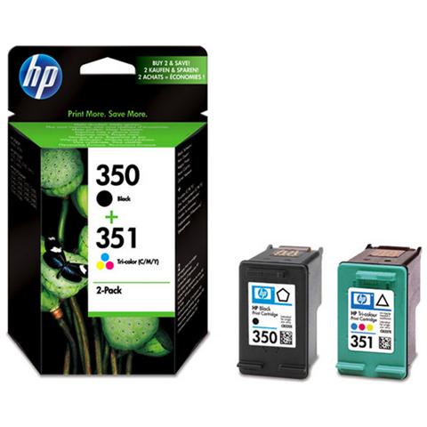 SD412EE Cartuccia Ink Originale 350/351 a Colori per HP Deskjet D4260 / D4360 / Officejet J5730 / J5780 / J5785 / J6410 / J6415 / Officejet Capacità 200 Pagine - Foto 2