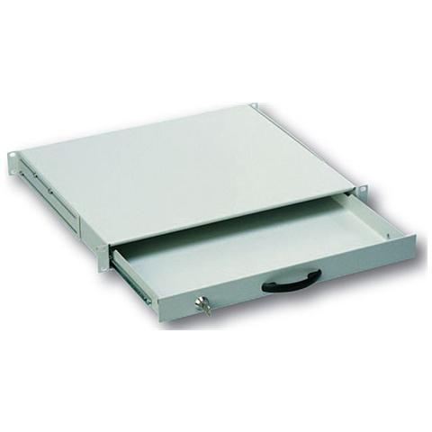 Cassetto Estraibile Con Maniglia E Chiusura A Chiave Per Armadi Rack 19" Misure Mm. 482X45X492 Colore Grigio Chiaro - Foto 2