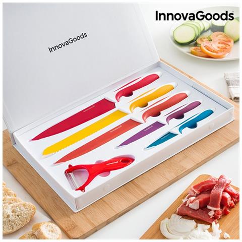 Set Di Coltelli In Ceramica E Pelaverdure Innovagoods (6 Pezzi)  - Foto 2