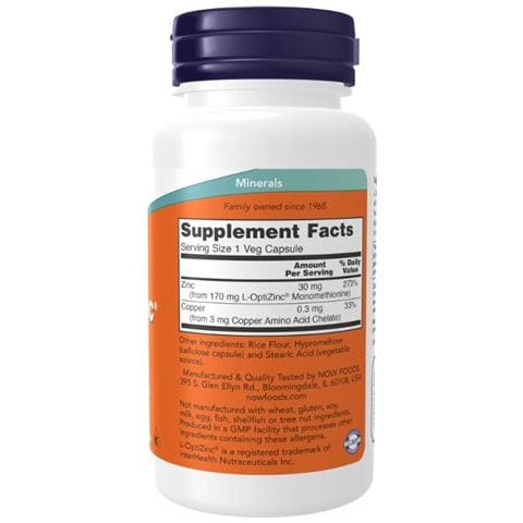 Zinc, L-optizinc 30 Mg 100 Veg Capsule - Zinco - Foto 2