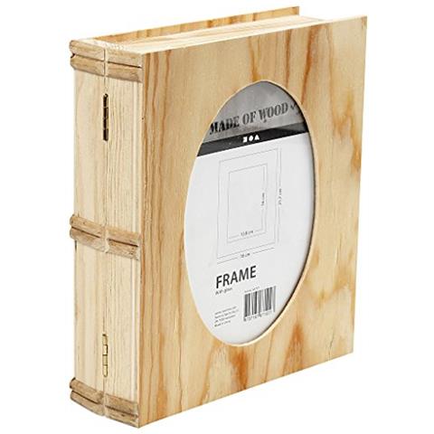 Scatola Per Libri, Dimensioni 21,7x18 Cm, Spessore 5,6 Cm, Compensato, 1 Pezzo, Dimensione Foro 16x10,8 - Foto 1