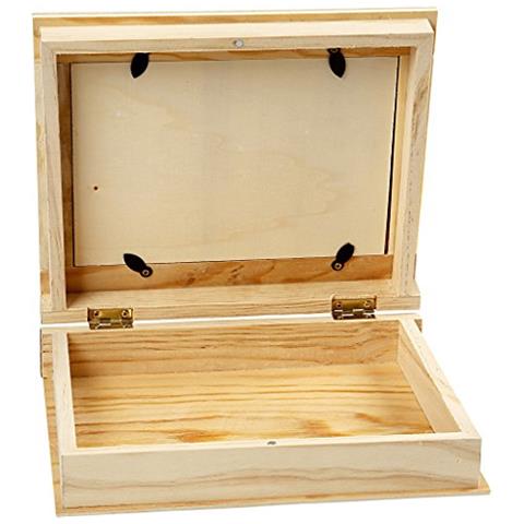 Scatola Per Libri, Dimensioni 21,7x18 Cm, Spessore 5,6 Cm, Compensato, 1 Pezzo, Dimensione Foro 16x10,8 - Foto 2