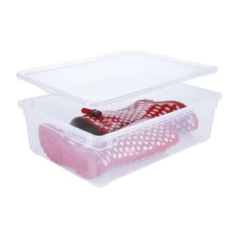 Contenitore Portaoggetti Clear Box Impilabile 54x37x15 Cm. Trasparente F707806 - Foto 1