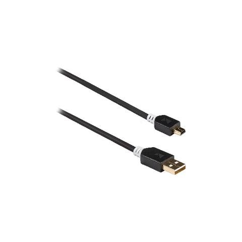 USB A - USB Mini 5-pin M / M 3m, USB A, Mini-USB B, Maschio / maschio, Dritto, Dritto, Oro - Foto 2