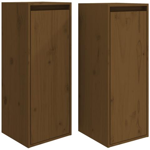 Pensili Miele 2pz 30x30x80 Cm In Legno Massello Di Pino - Foto 1