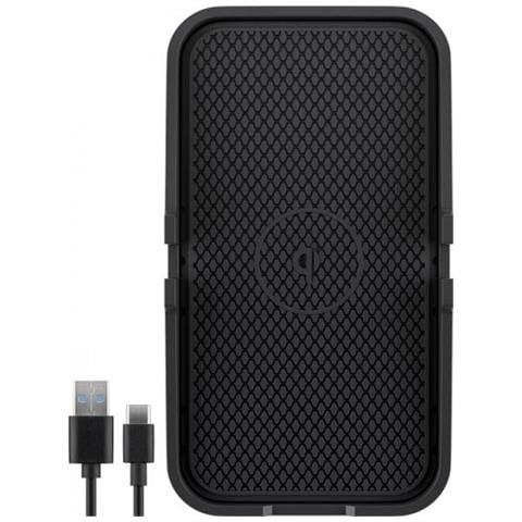 Caricatore Smartphone Qi Wireless Da Auto 15w Silicone Nero - Foto 2