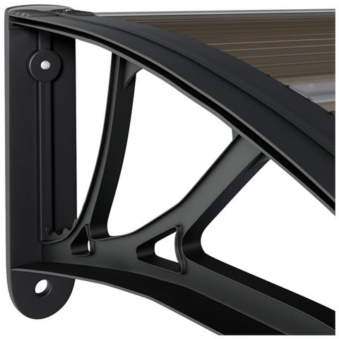 Tettoia per Porta Nera 150x75 cm Policarbonato - Foto 6