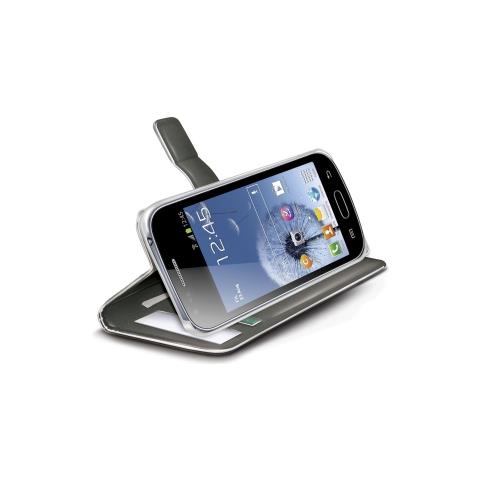 Galaxy Trend Plus Custodia In Ecopelle Colore Bianco /grigio - Foto 3