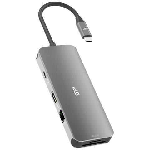 SR30 Docking USB 3.2 Gen 1 (3.1 Gen 1) Type-C Grigio, Metallico - Foto 2