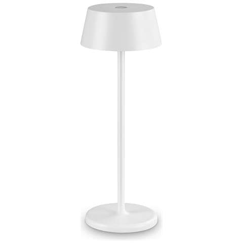 Lampada Da Tavolo Contemporanea Pure Metallo Bianco Led 1,5w 3000k Ip54 - Foto 1