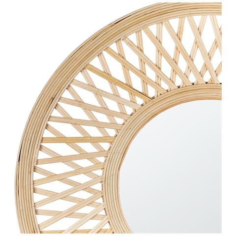 Specchio Bacata 60 Cm 60 Cm Legno Di Bambù Naturale - Foto 2