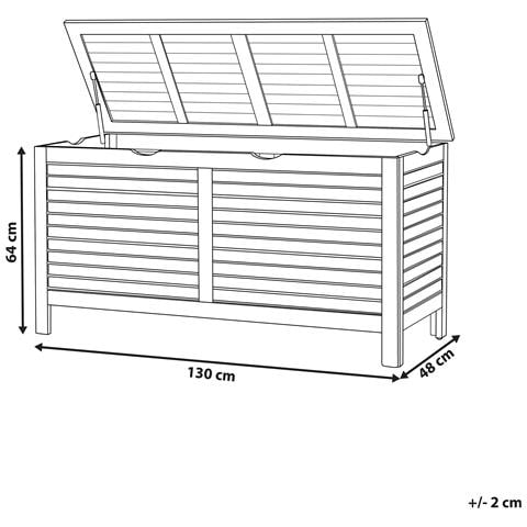 Cesta Da Giardino Legno Acacia Chiaro 130 X 64 Cm Riviera - Foto 6