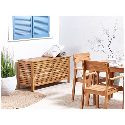 Cesta Da Giardino Legno Acacia Chiaro 130 X 64 Cm Riviera - Foto 1