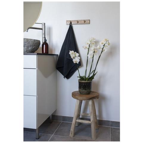 Sgabello Basso Badia - Marrone - Legno - 30x30x45 Cm - Foto 2