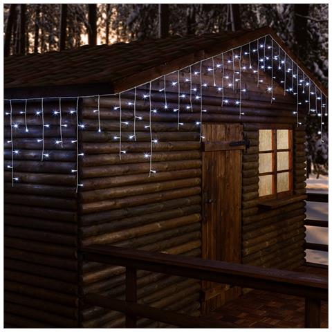Catena Lineare Discendente A Led 'ice Light' 255 Led L.calda - Cm 1088 X H. 60 - Foto 1