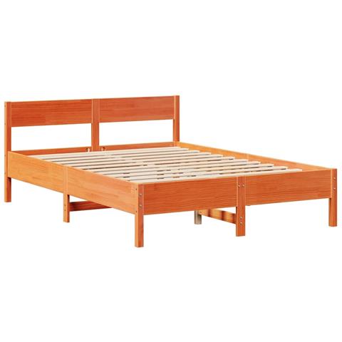 Letto Senza Materasso Marrone Cera 120x200 Cm In Legno Di Pino - Foto 10