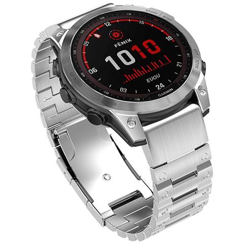 Cinturino Per Orologio In Acciaio Inossidabile Per Orologi Garmin Silver 22 Mm - Foto 4