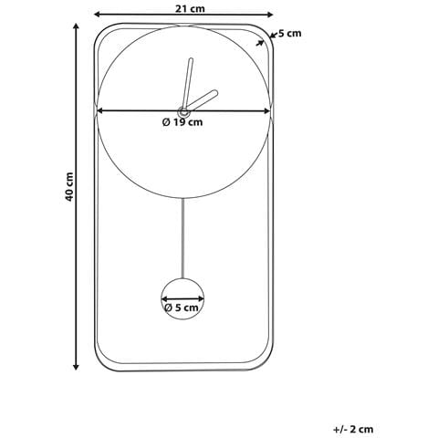 Orologio Da Parete Servoz Metallo Nero - Foto 7