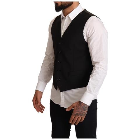 Abito Gilet Formale In Lana Nera - It50 - L - Foto 2