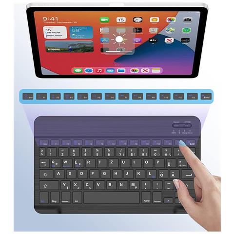 Custodia Per Samsung Galaxy 9 Con Tastiera, Nero - Foto 6