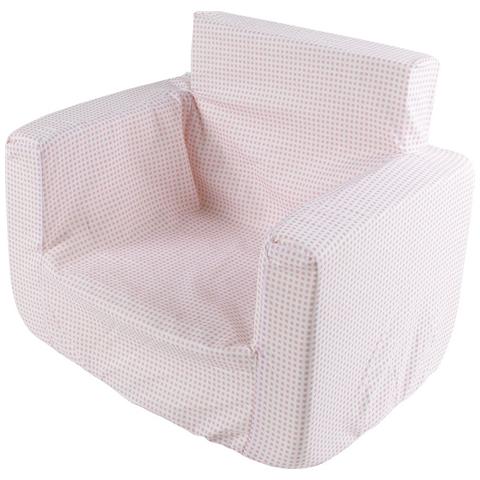 Poltroncina Morbida Sfoderabile Rosa Per Bambini Lavabile - Foto 1