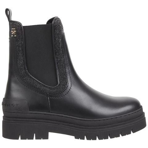 Feminine Felt Chelsea Bootie Stivaletti Pelle Scarpe Donna Nero Eu 36, Fw0fw07655 Bds - Foto 2
