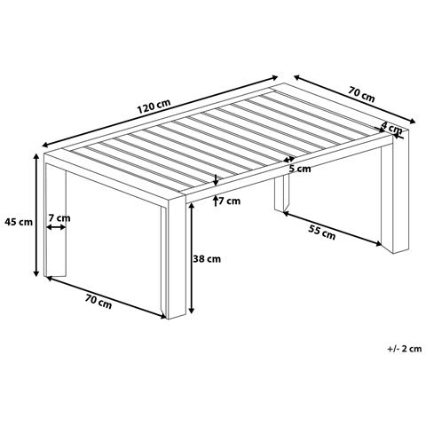 Tavolo Da Pranzo Da Giardino Castella 120 Cm 70 Cm Metallo Tortora - Foto 7
