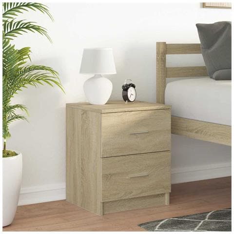 Comodino Con 2 Cassetti Rovere Sonoma 40x36x50 Cm - Foto 3