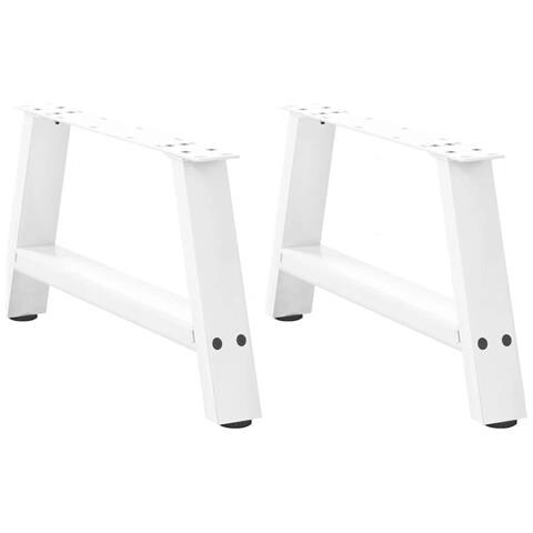 Gambe Tavolino Da Caffè A A 2 Pz Bianco 60x(30-31) Cm Acciaio - Foto 1