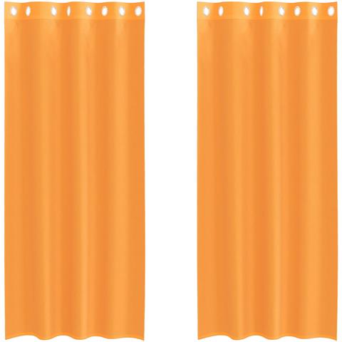 Tende In Voile Con Occhielli 2 Pz Arancio 140x225 Cm - Foto 2