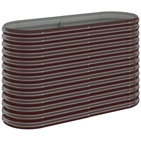 Letto Giardino Acciaio Verniciato A Polvere 114x40x68cm Marrone - Foto 1