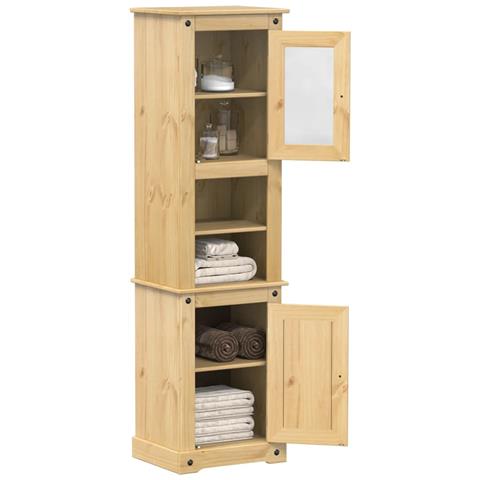 Mobile Da Bagno Corona 50x40x185 Cm In Legno Massello Di Pino - Foto 8