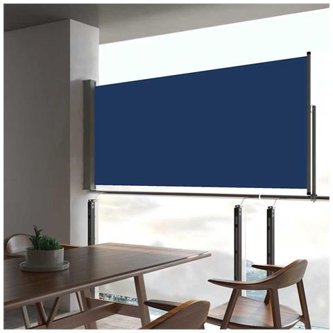 Tenda Laterale Retrattile Per Patio 60x300 Cm Blu - Foto 8