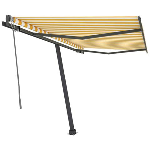 Tenda Da Sole Autoportante Automatica 350x250 Cm Gialla Bianca - Foto 1