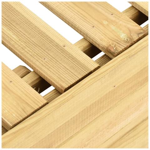 Lettino Prendisole E Tavolino In Legno Di Pino Impregnato - Foto 8