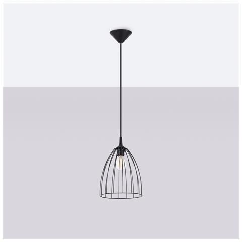 Sollux Lighting Lampada A Sospensione Ritz Nero Sla.0356 - Moderno Lampada A Sospensione Nero 92x23x23 Cm - Foto 2