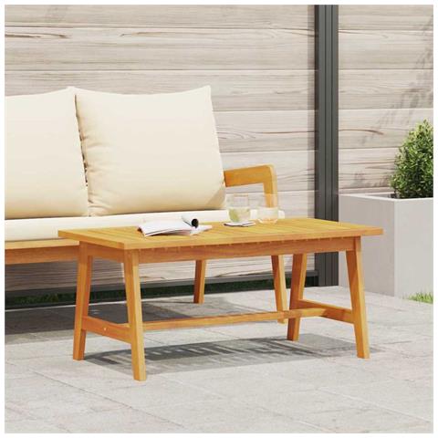 Tavolino da caffè  90x45x40 cm in legno massello di acacia - Foto 2