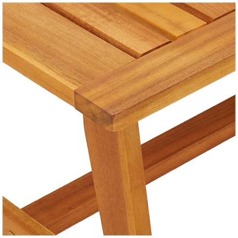 Tavolino da caffè  90x45x40 cm in legno massello di acacia - Foto 9