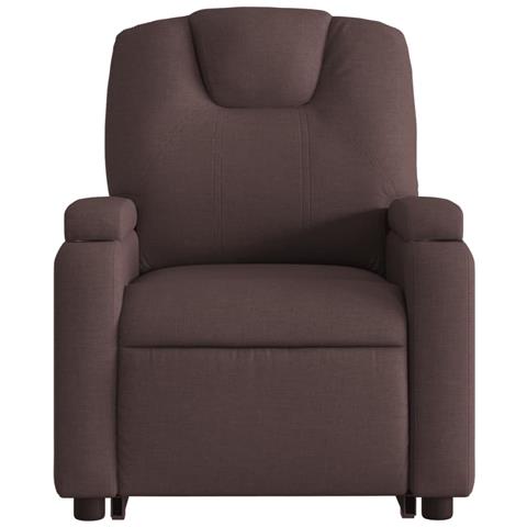 Poltrona Alzapersona Reclinabile Marrone Scuro in Tessuto - Foto 9