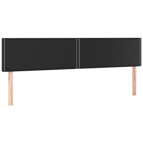 Letto a Molle con Materasso e LED Nero 120x190 cm in Similpelle - Foto 9