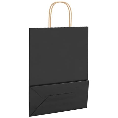 Sacchetti di Carta 250 pz con Manici Neri 26x12x35 cm - Foto 9