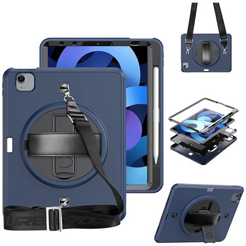 Custodia Per Ipad Pro 3/2/1 11” Con Supporto E Tracolla Blu Navy - Foto 2