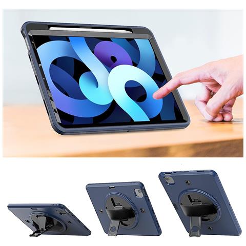 Custodia Per Ipad Pro 3/2/1 11” Con Supporto E Tracolla Blu Navy - Foto 4